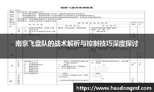南京飞盘队的战术解析与控制技巧深度探讨